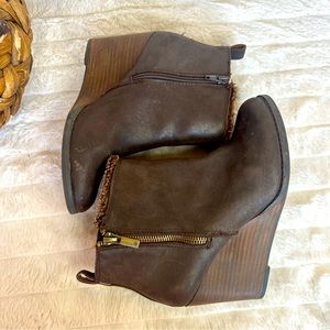 Lucky Brand Wedge Leather Bootie